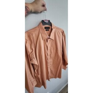 Paul Frederick Dress Shirt Mens 3XL Peach Long Sleeve Mint Condition #66